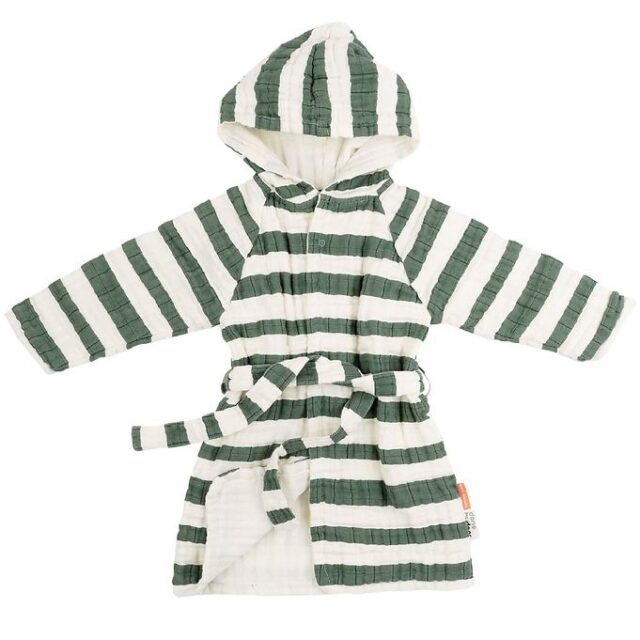 Done By Deer Badekåbe - Stripes - Grøn
