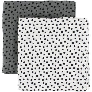 Done By Deer Stofble - 2-pak - 70x70 - Grå/Hvid m. Prikker