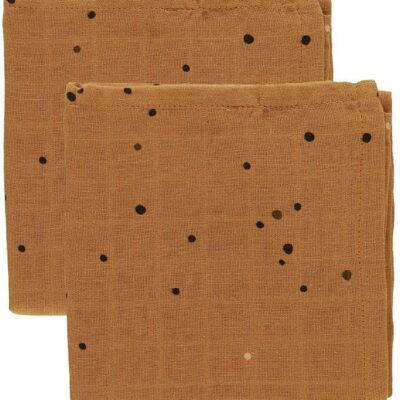 Done By Deer Stofble - 70x70 - 2-pak - Mustard Dreamy Dots