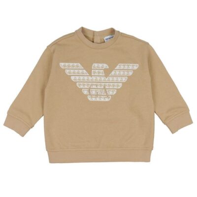 Emporio Armani Sweatshirt - Zenzero Chiaro m. Hvid