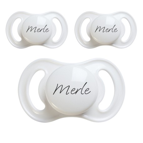 Esska Happy Mini, Str. 1 (0-6 Mdr.), Symmetrisk - Silikone, Sutter Med Navn