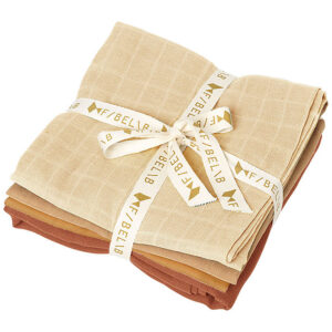 Fabelab Stofbleer - 4-Pak - 60x60 cm - Ochre Mix