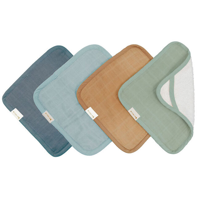 Fabelab Vaskeklude - 4-Pak - 22x22 cm - Blue Spruce