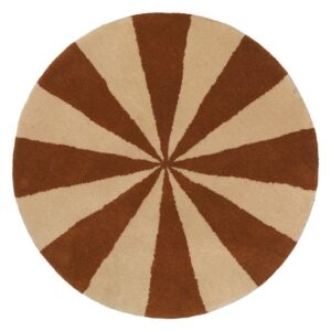 Ferm Living Gulvtæppe - 70 cm - Uld - Dark Brick/Off White