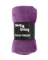 Fleece tæppe - Lilla - 150x200 cm - Blødt og lækkert sofatæppe - Borg Living