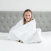 Hugged® Bambus junior sengetøj 100x140 cm - Hvid 100x140cm