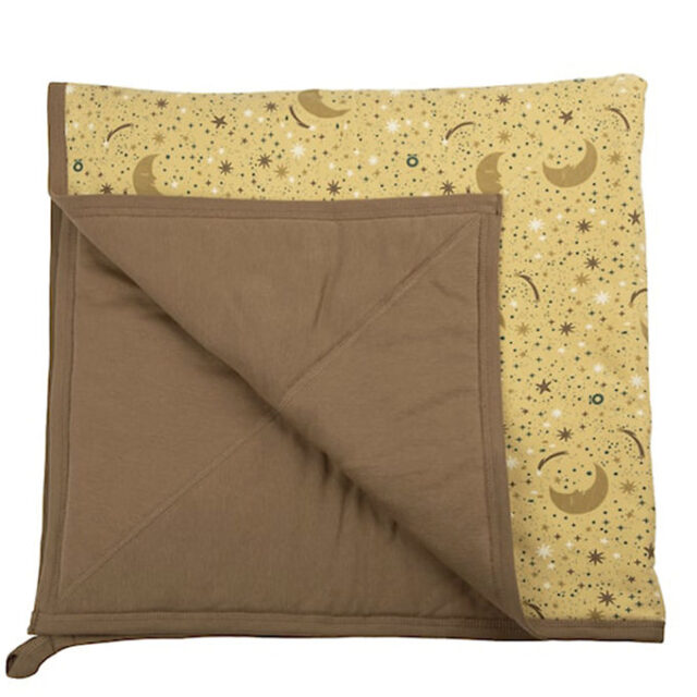 Katvig Tæppe - 100x100 cm - Sennep m. Stjerner