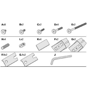 Leander Classic Tilpasningssæt til Højstol - 37 Dele - Skruer/Be