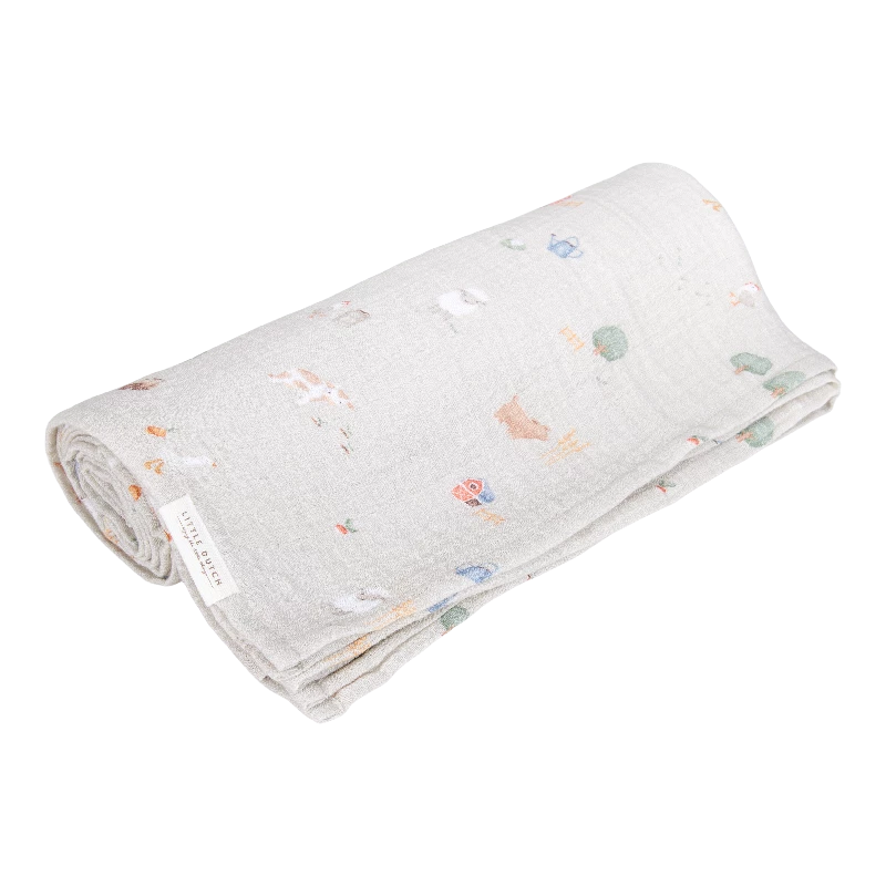 Little Dutch - Svøb 120 x 120 Muslin - Little Farm