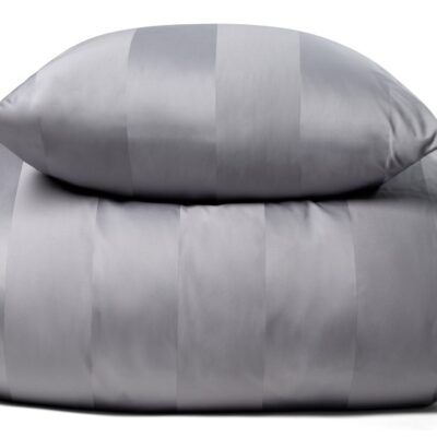 Luksus sengetøj - 200x220 cm - 100% bomuldssatin - Gråt eksklusivt dobbelt sengesæt fra By Borg