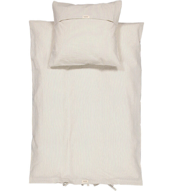 MarMar Sengetøj - Baby - Blue Stone Stripe