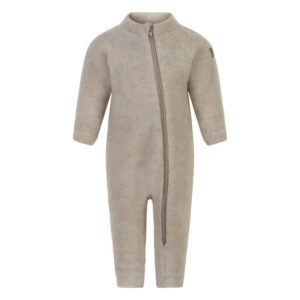 Mikk-Line - Køredragt Wool Baby Suit - Melange Offwhite - 62