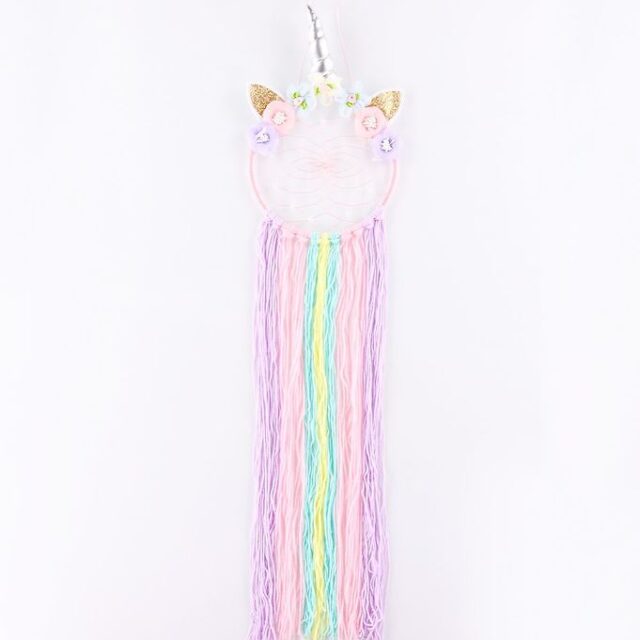 MillaVanilla Drømmefanger - Ophæng m. Enhjørning/Garn - Confetti