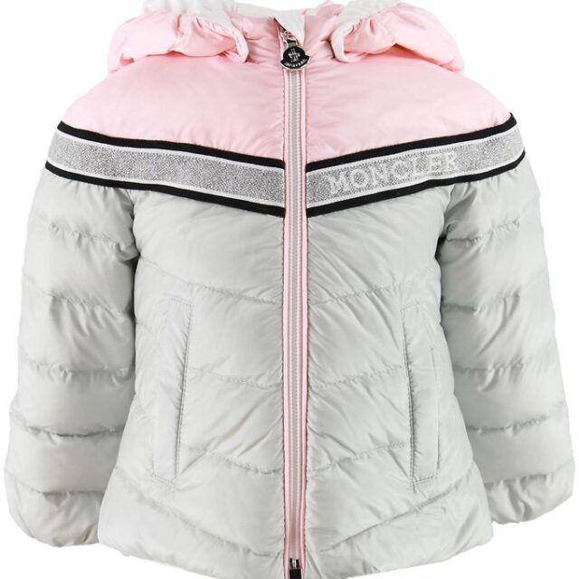 Moncler Dunjakke - Marik - Grå/Rosa