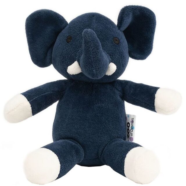 NatureZoo Bamse - 18 cm - Elefant - Mørkeblå
