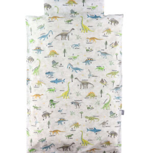 Nørgaard Madsens Sengetøj - Baby - Hvid m. Dino