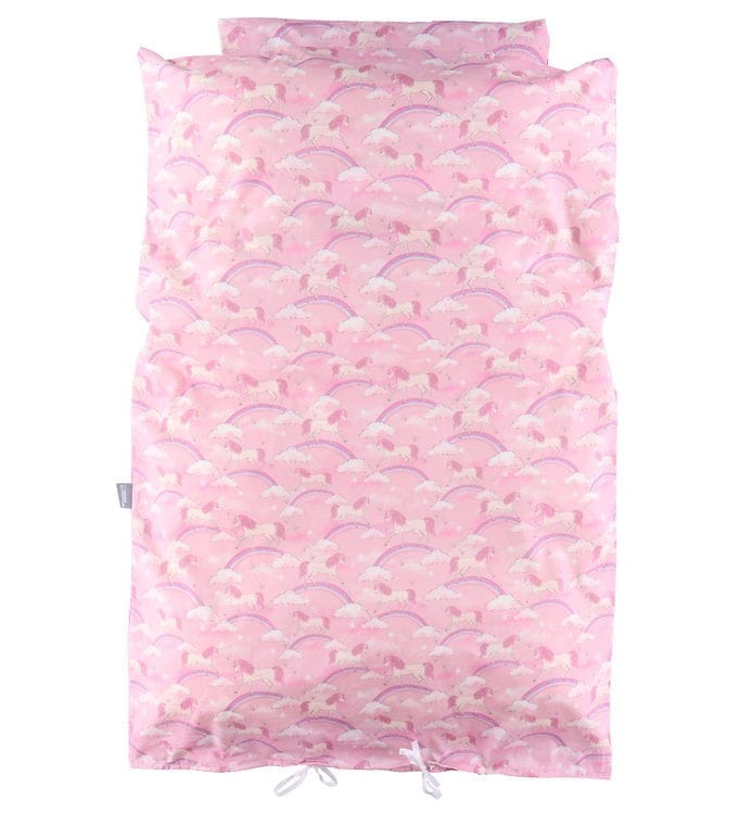 Nørgaard Madsens Sengetøj - Baby - Pink m. Enhjørninger/Regnbuer