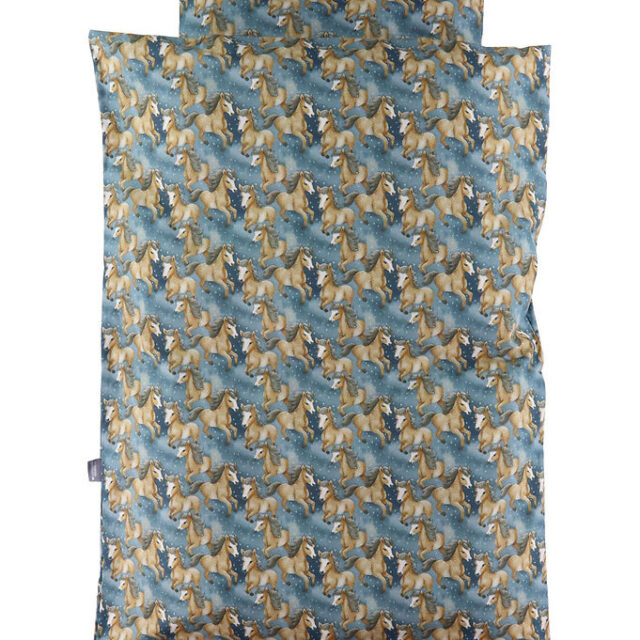 Nørgaard Madsens Sengetøj - Junior - Blå m. Heste