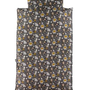 Nørgaard Madsens Sengetøj - Junior - Grå m. Elefanter og Løve