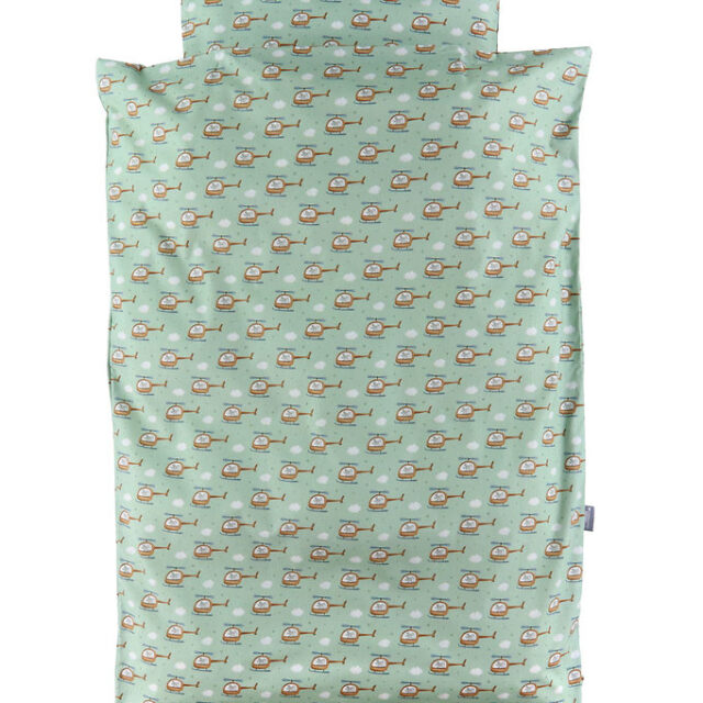 Nørgaard Madsens Sengetøj - Junior - Grøn m. Helikopter