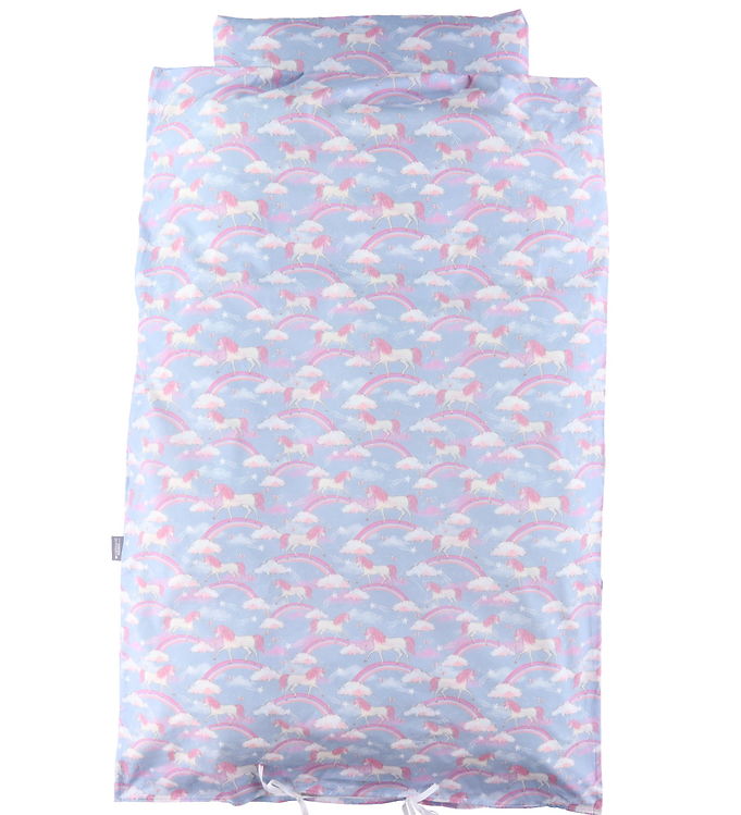 Nørgaard Madsens Sengetøj - Voksen - Denim m. Enhjørninger/Regnb
