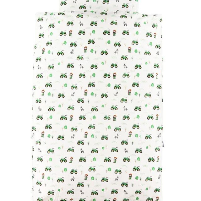 Nørgaard Madsens Sengetøj - Voksen - Grøn Traktor og Bonde