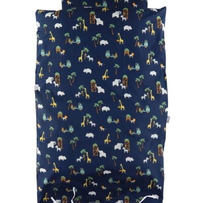 Nørgaard Madsens Sengetøj - Voksen - Navy m. Safaridyr