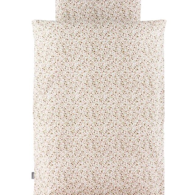 Nørgaard Madsens Sengetøj - Voksen - Rød/Brun m. Blomster