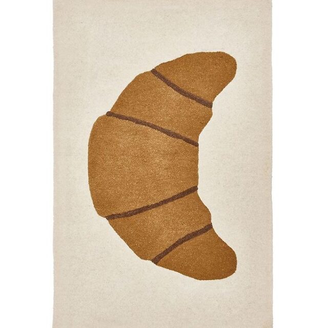OYOY Gulvtæppe - 120x75 cm - Brun m. Croissant