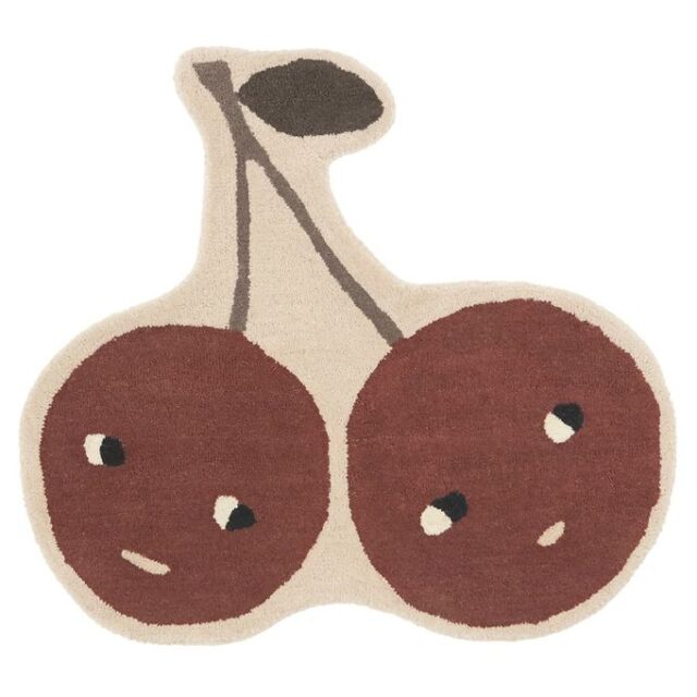 OYOY Gulvtæppe - 86x76 cm - Cherry - Nutmeg