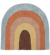 OYOY Gulvtæppe - 88x90 cm - Rainbow - Multi