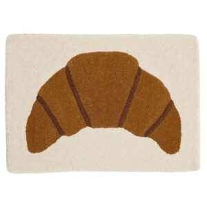 OYOY Vægtæppe/Gulvtæppe - 65x45 cm - Brun m. Croissant