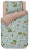 Pip Studio sengetøj - 140x200 cm - Little Swan sengesæt - 2 i 1 design - Dynebetræk i 100% bomuld
