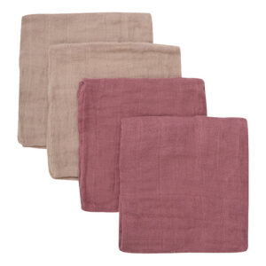 Pippi Stofbleer - 4 pak - 65x65 cm - Withered Rose/Beige