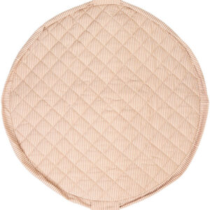 Play&Go Legetøjstæppe - Ø120 cm - Soft Organic - Stripes Brown