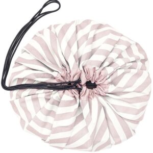 Play&Go Legetøjstæppe - Ø140 cm - Stripes Pink