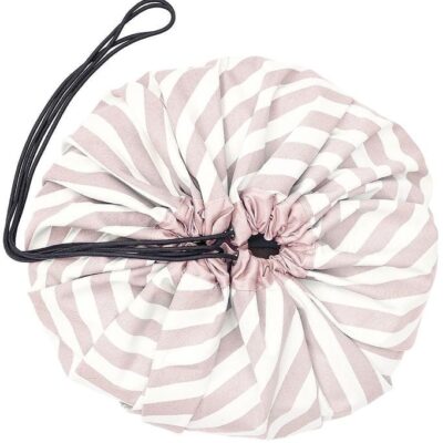 Play&Go Legetøjstæppe - Ø140 cm - Stripes Pink