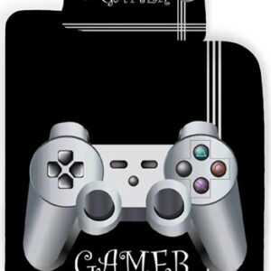 Playstation sengetøj - 140x200 cm - Gamer sengetøj - 2 i 1 design - Sengelinned i 100% bomuld