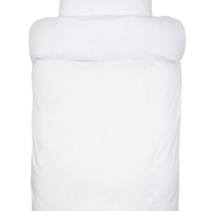 Satin sengetøj 140x220 cm - Siena hvid - Ensfarvet sengetøj - 100% egyptisk bomuldssatin - Sengesæt fra Høie