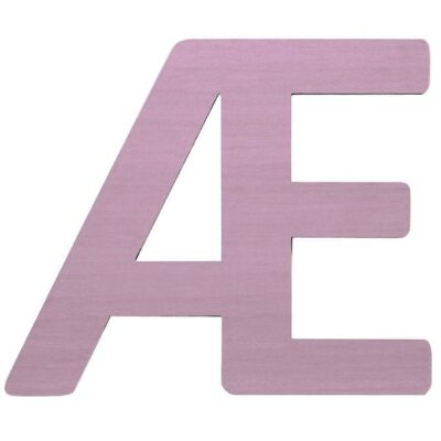 Sebra Træbogstaver - Æ - Pastel Pige