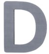 Sebra Træbogstaver - D - Grå