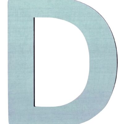 Sebra Træbogstaver - D - Pastel Dreng