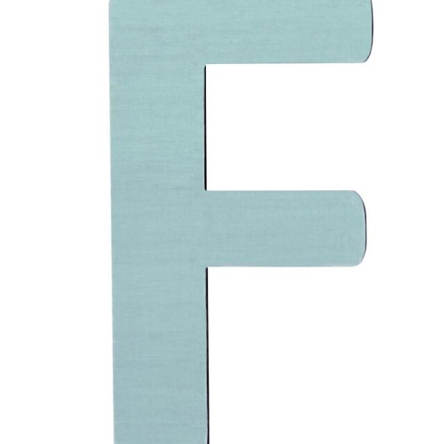 Sebra Træbogstaver - F - Pastel Dreng