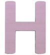 Sebra Træbogstaver - H - Pastel Pige