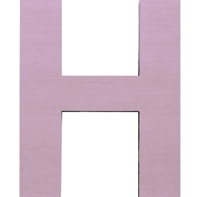 Sebra Træbogstaver - H - Pastel Pige