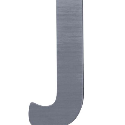 Sebra Træbogstaver - J - Grå
