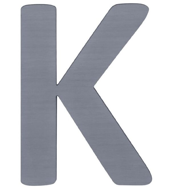 Sebra Træbogstaver - K - Grå