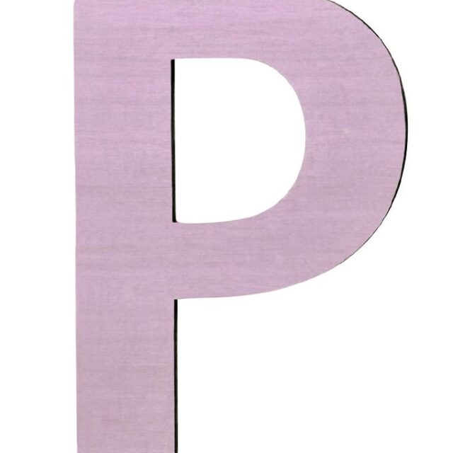Sebra Træbogstaver - P - Pastel Pige