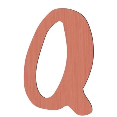 Sebra Træbogstaver - Q - Watermelon Pink