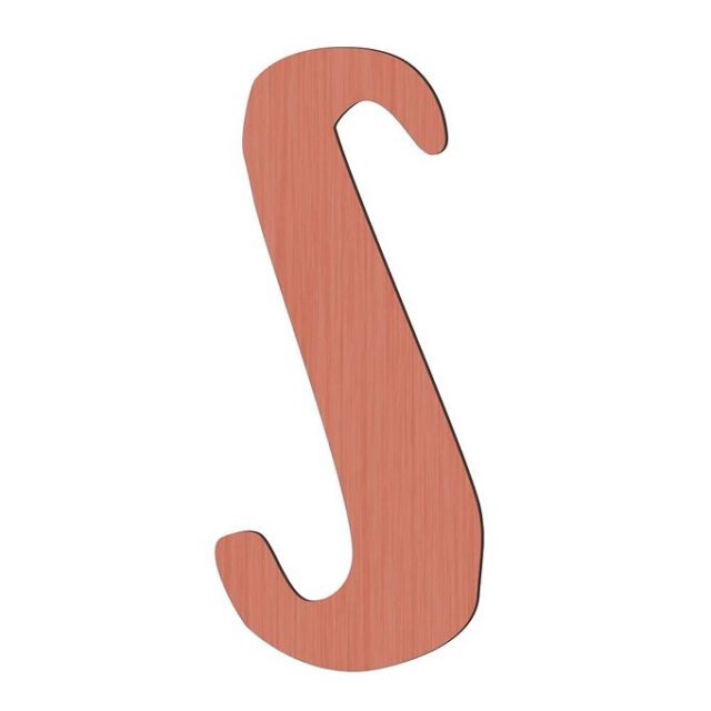 Sebra Træbogstaver - S - Watermelon Pink
